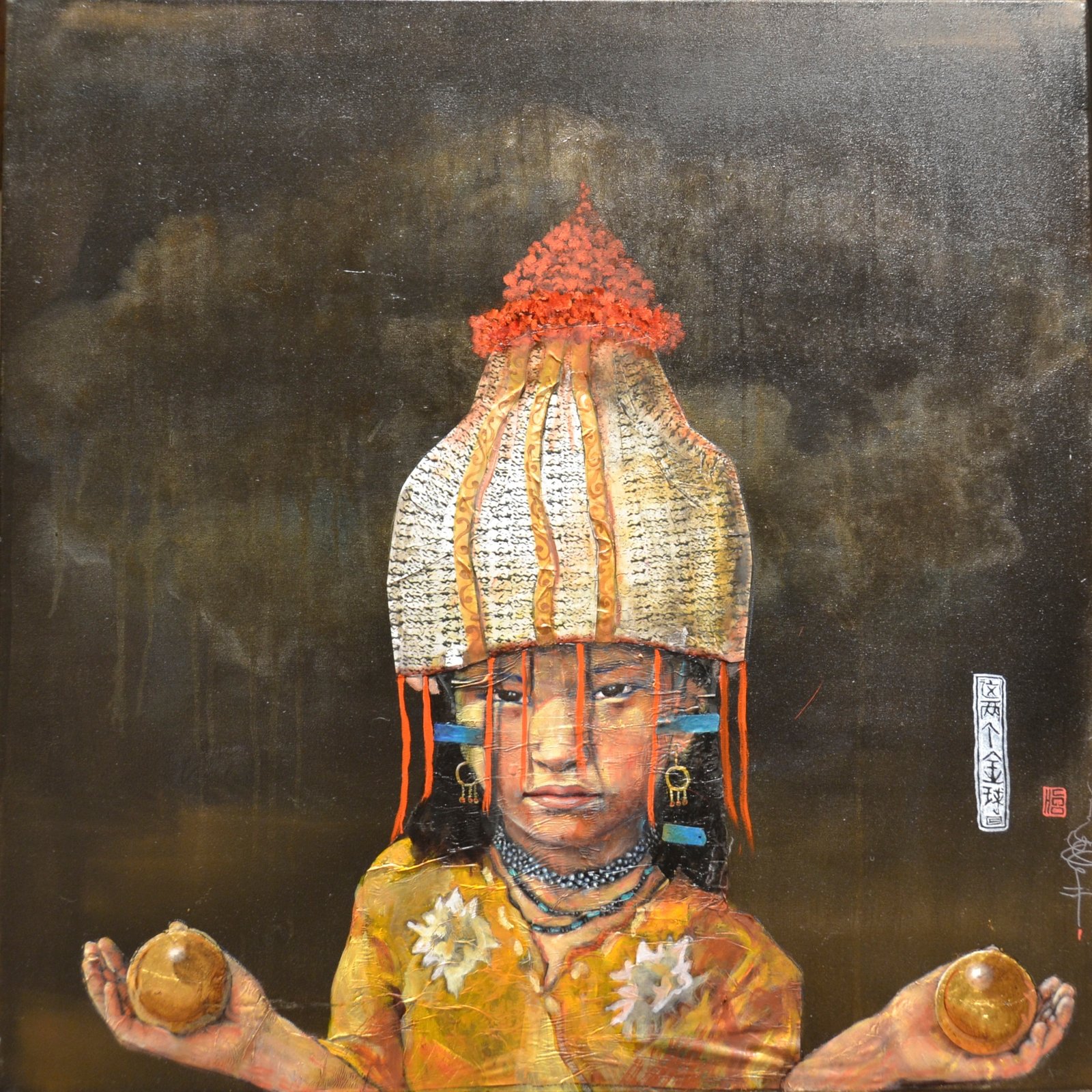 BHASUNDARA, gesso, oil & mixte
